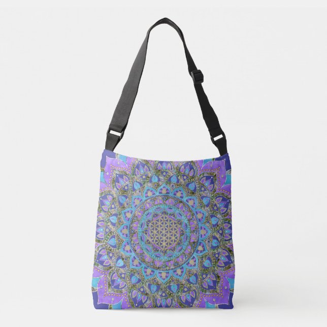 Flower Of Life - Mandala India Style 2 Crossbody Bag (Front)