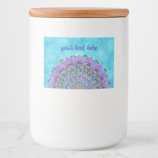 Flower Of Life - Mandala India Style 2 Food Label (Front)