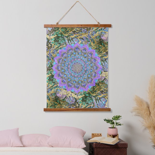 Flower Of Life - Mandala India Style 2 Hanging Tapestry (Bedroom)