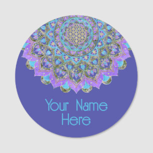 Flower Of Life - Mandala India Style 2 Name Tag