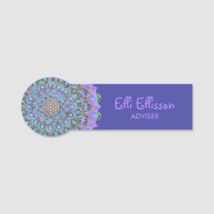 Flower Of Life - Mandala India Style 2 Name Tag