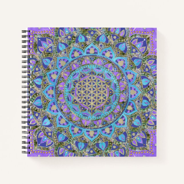 Flower Of Life - Mandala India Style 2 Notebook (Front)