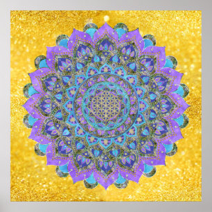 Flower Of Life - Mandala India Style 2 Poster