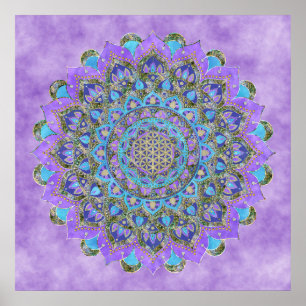 Flower Of Life - Mandala India Style 2 Poster