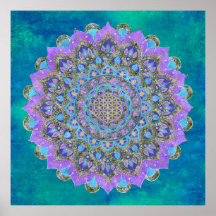 Flower Of Life - Mandala India Style 2 Poster