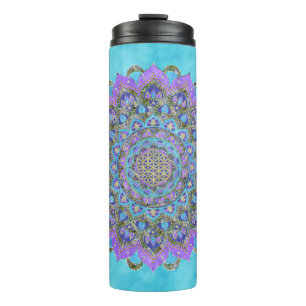 Flower Of Life - Mandala India Style 2 Thermal Tumbler