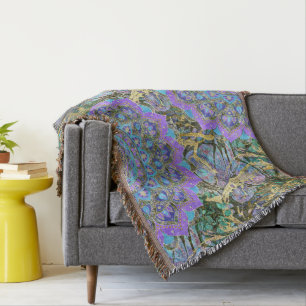 Flower Of Life - Mandala India Style 2 Throw Blanket