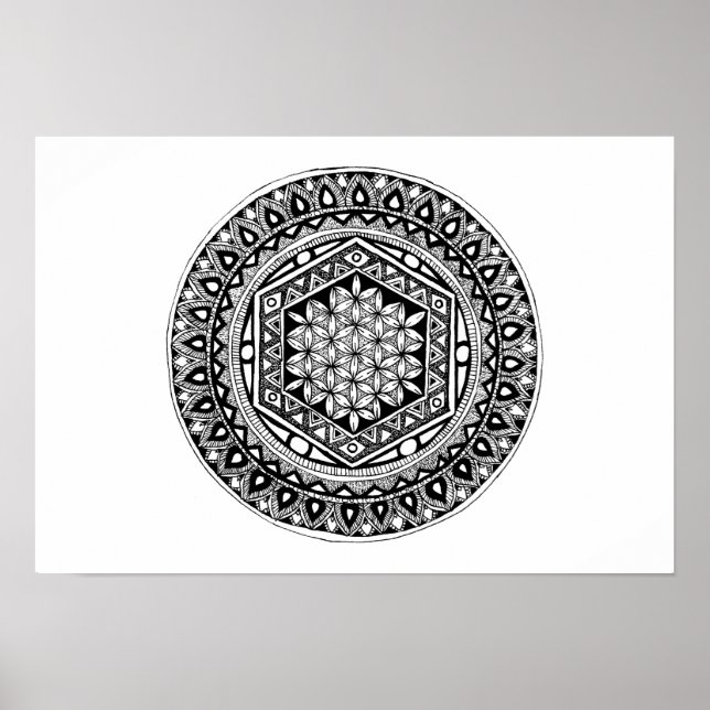 Flower of life mandala poster (Front)