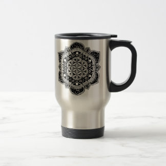 Flower of Life Mandala Travel Mug