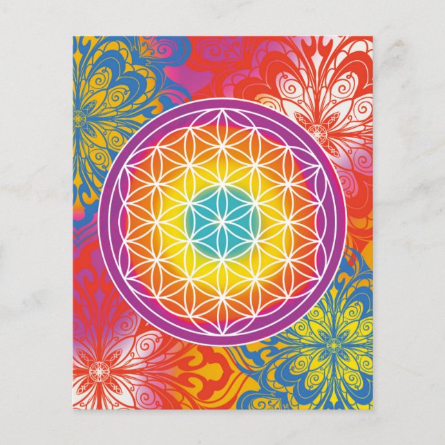 Flower of life mandala zen flyer (Front)