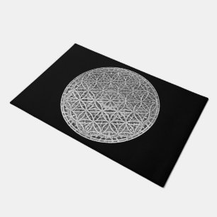 FLOWER OF LIFE - Medal Silver Doormat