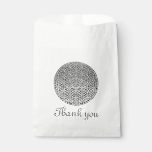 FLOWER OF LIFE - Medal Silver Favour Bags
