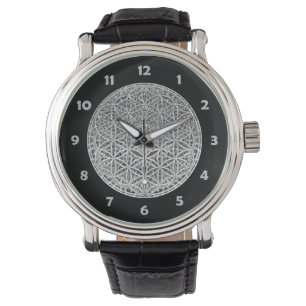 FLOWER OF LIFE - Medal Silver Watch