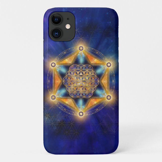 Flower of life Merkaba Star - Sacred Geometry Case-Mate iPhone Case (Back)
