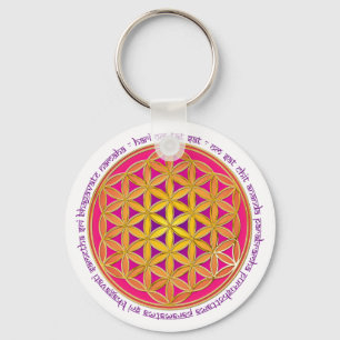 Flower Of Life / Moola Mantra Key Ring