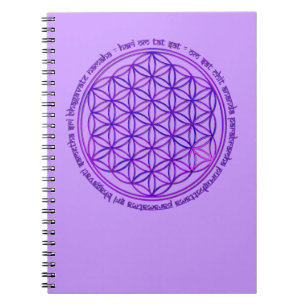 Flower Of Life - Moola Mantra - violet Notebook
