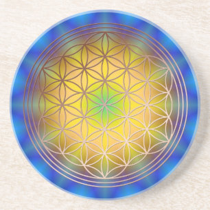 Flower of Life Motive 10 Coaster