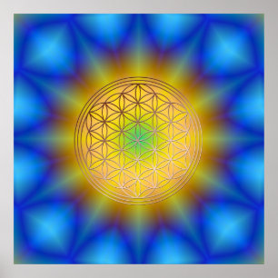 Flower of Life Motive 10 Poster