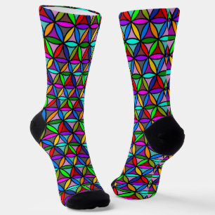 FLOWER OF LIFE - multi coloured gradients pattern Socks