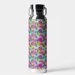 FLOWER OF LIFE - multi coloured gradients pattern Water Bottle