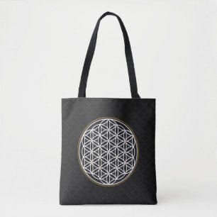 FLOWER OF LIFE MYSTICAL SYMBOL TOTE BAG