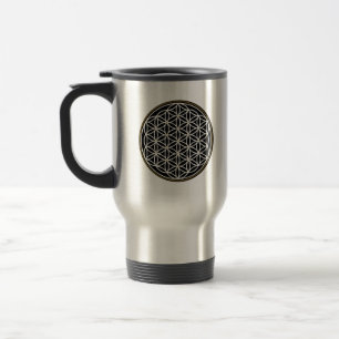 FLOWER OF LIFE MYSTICAL SYMBOL TRAVEL MUG