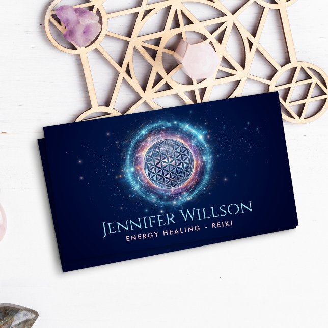 Flower of life Ornament - Cosmic Energy Flow Business Card (Creator Uploaded)