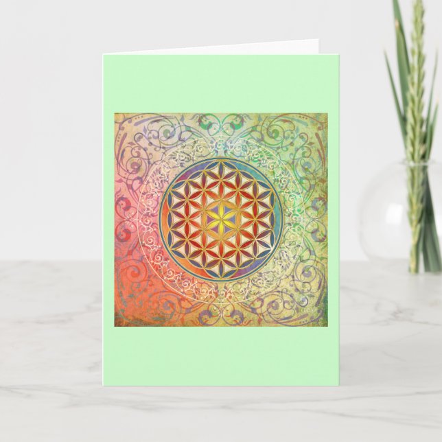 Flower of Life - Ornament I Card (Front)