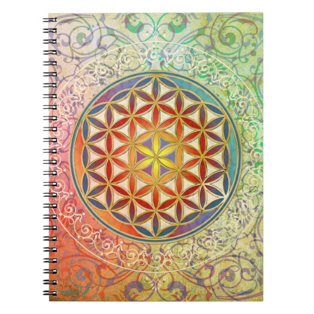 Flower of Life - Ornament I Spiral Notebook (Front)