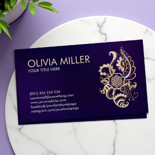 Flower of life Ornament - Pearl and Gold Business Card