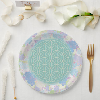 flower of  life, paper plate