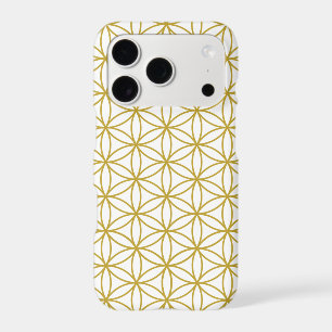 Flower of Life Pattern – Gold on White