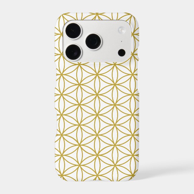 Flower of Life Pattern – Gold on White (Back)