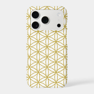Flower of Life Pattern – Gold on White