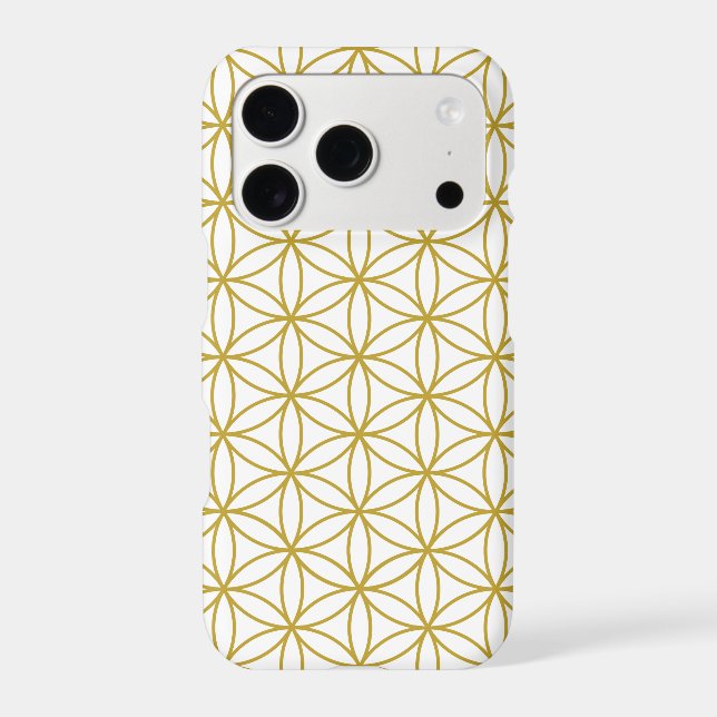 Flower of Life Pattern – Gold on White (Back)