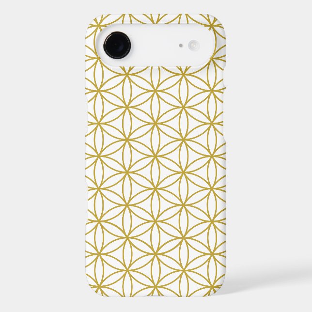 Flower of Life Pattern – Gold on White (Back)