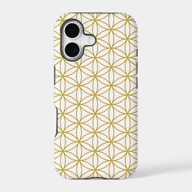 Flower of Life Pattern – Gold on White (Back)