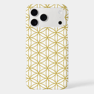 Flower of Life Pattern – Gold on White