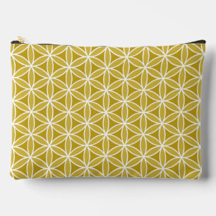 Flower of Life Pattern – Golds & White Accessory Pouch