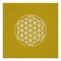 Flower of Life Pattern – Golds & White