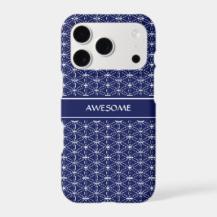 Flower of Life Pattern on Navy Blue