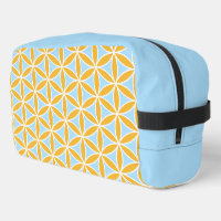 Flower of Life Pattern Orange White & Blue