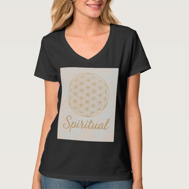Flower of Life – Peace, Energy, and Spiritual Powe T-Shirt (Front)