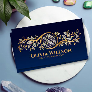 Flower of life - Pearl and Gold Business Card