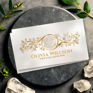 Flower of life - Pearl and Gold Business Card
