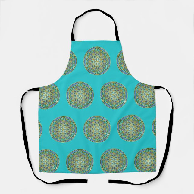 FLOWER OF LIFE - Sacred Geometrie Design 1 Apron (Front)