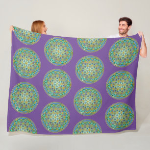 FLOWER OF LIFE - Sacred Geometrie Design 1 Fleece Blanket