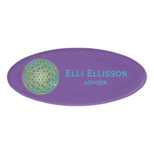 FLOWER OF LIFE - Sacred Geometrie Design 1 Name Tag