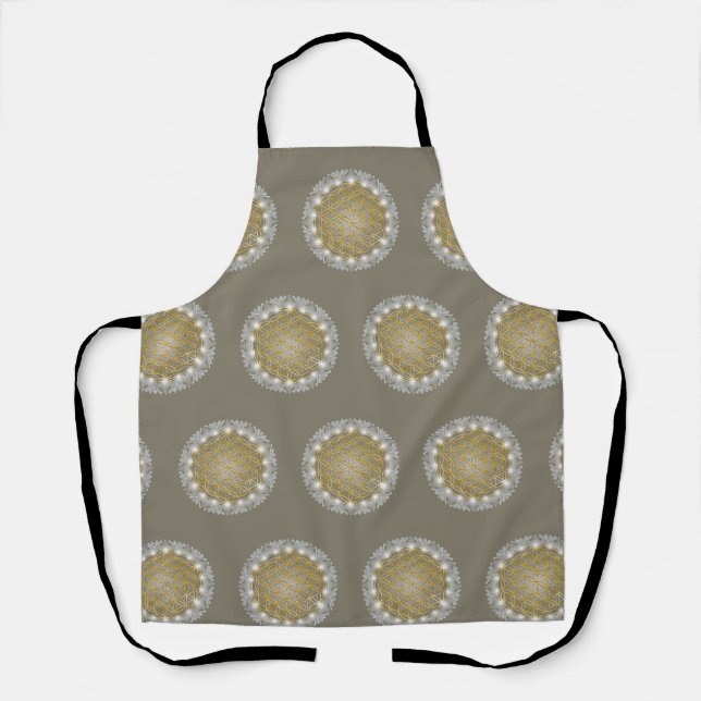 FLOWER OF LIFE - Sacred Geometrie Light 1 Apron (Front)
