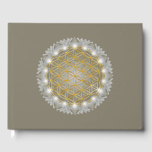 FLOWER OF LIFE - Sacred Geometrie Light 1 Guest Book